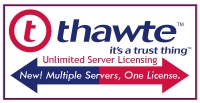 Thawte SSL Web Server Certificates Now Come With Unlimited Web Server Licensing